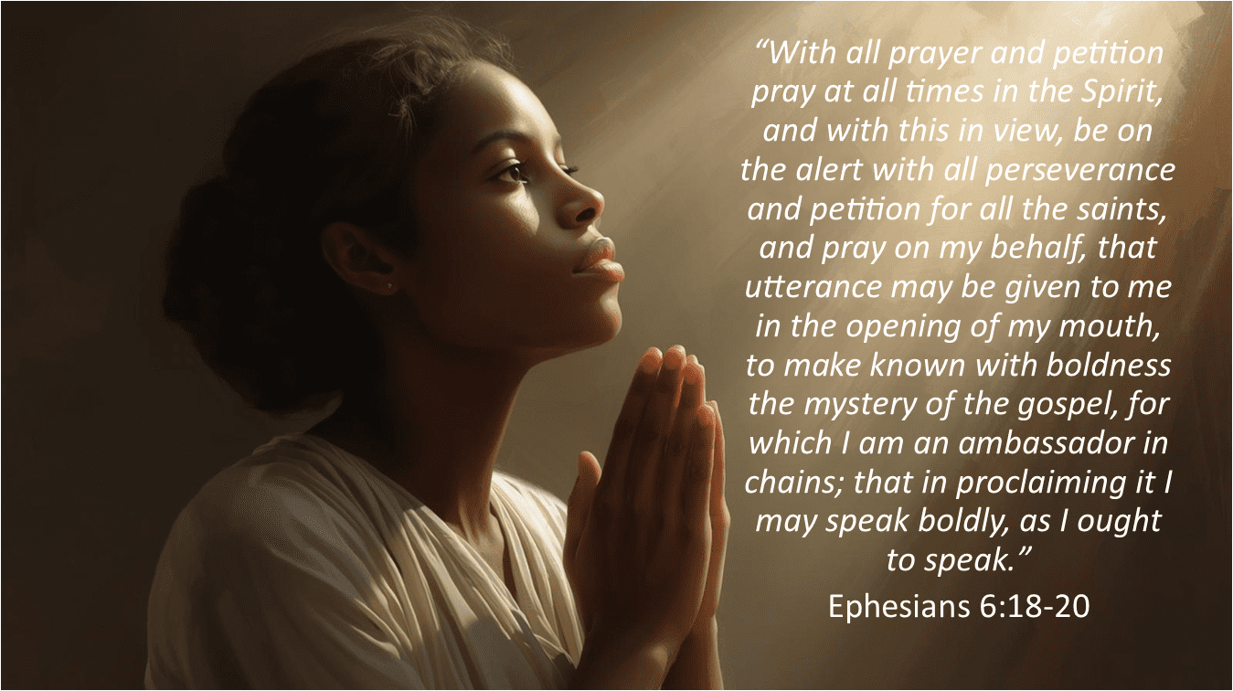 Ephesians 6:18-20 Verse Art
