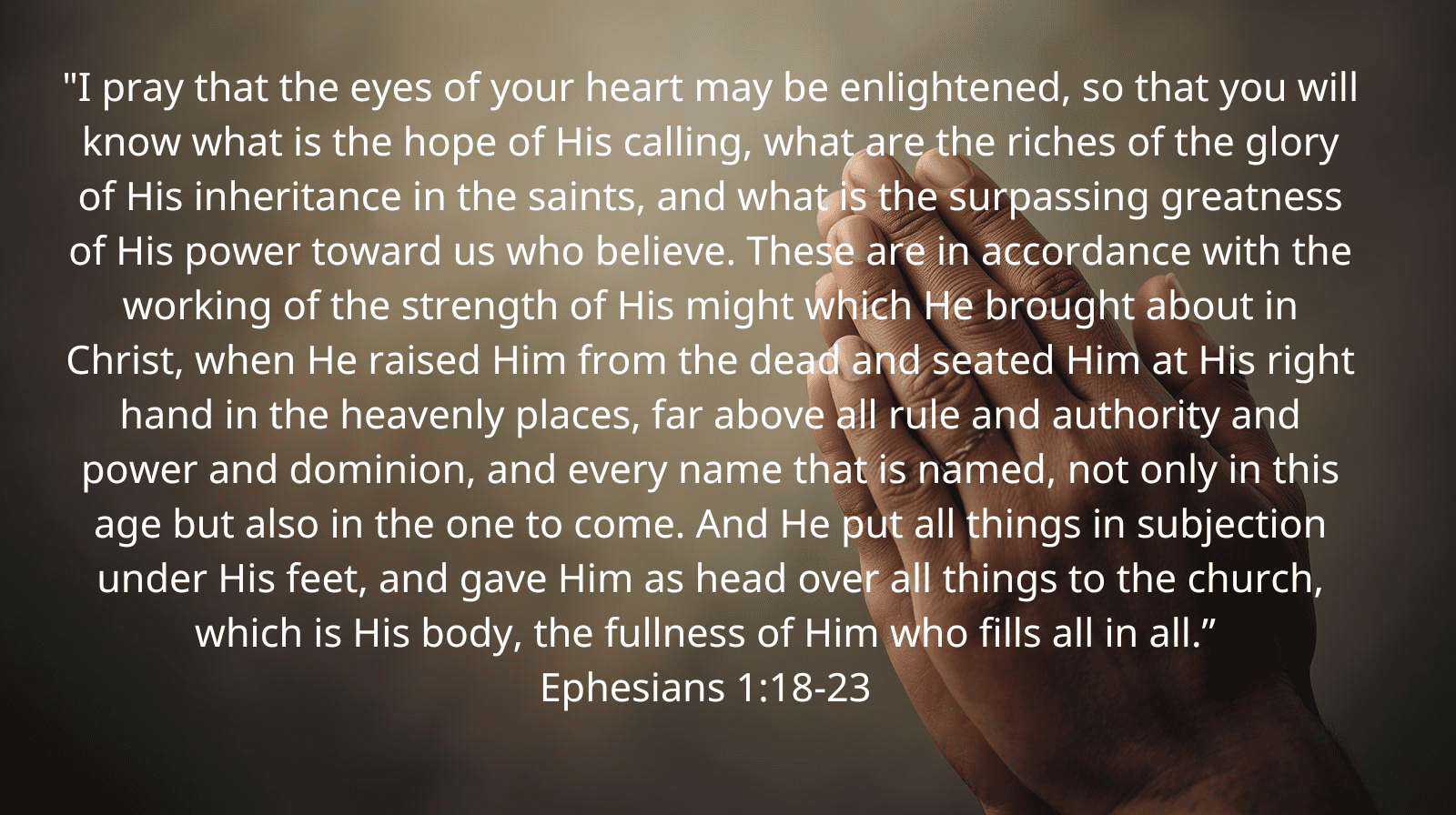 Ephesians 1:18–23 Verse Art